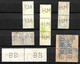 France - 4 Pairs,  1 Strip Of 3, 1 Block Of 4 - Used - Perfins Perfin Perfore - Andere & Zonder Classificatie