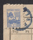 TOY CAR Automobile Label Cinderella Vignette CHILDREN POST OFFICE Telegram Telegraph Form HUNGARY 1950 KISPOSTA Postmark - Telegraph