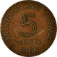 Monnaie, Trinité-et-Tobago, 5 Cents, 1966 - Trinidad En Tobago