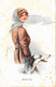 Illustration Barber Court -  Beauties (Beautés) Femme Avec Son Chien (Lévrier) - Series N° 2024/2 - Barber, Court