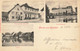 67 - BAS-RHIN - BENFELD - Cpa Précurseur Multivues 1899 - Maison Rouge, Port - Superbe (10047) - Benfeld