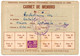 ARLUS / ASOCIAŢIA ROMÂNĂ PENTRU STRÂNGEREA LEGĂTURILOR CU U.R.S.S. - CARNET De MEMBRU - 1950 - CINDERELLA STAMP (aj315) - Steuermarken