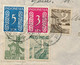 Nederlands Indië - 1949 - 40c - 9 Stamps Op LP-cover Van Semarang Naar Amsterdam / Nederland - India Holandeses