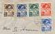 Indonesia - 1951 - Olympiade New Delhi - Set On Airmail Cover Met Deviezencensuur Van Djakarta/28 Naar Nijmegen - Indonesia