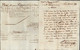 Lettre De Paris P Dans Triangle Pour Saint-Étienne-de-Tinée Je Pense Par Monaco Taxe Manuscrite 9 Biffée 10 - 1701-1800: Precursores XVIII