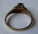 Charmanter 333er Goldring Mit Orange Braunem Edelstein + 2 Diamanten (104729) - Anelli