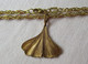 Elegante 333er Gold Damenkette Mit 375er Gold Ginkgoblatt Anhänger (153398) - Colliers/Chaînes