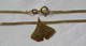 Charmante Kette Aus 585er Gold Mit Elegantem Ginkgoblatt Anhänger (126399) - Halsketten