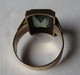 Klassischer 333er Gold Damenring Mit Eckigem Smaragd ? (114766) - Ring