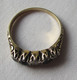 Wunderbarer 585er Gold Damenring Mit 3 Diamanten Und 2 Smaragden (117886) - Ring