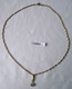 Elegante Kette Und Anhänger Mit Weißem Stein 333er Gold (118062) - Halsketten