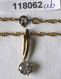 Elegante Kette Und Anhänger Mit Weißem Stein 333er Gold (118062) - Halsketten