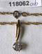 Elegante Kette Und Anhänger Mit Weißem Stein 333er Gold (118062) - Necklaces/Chains