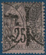 Congo N°7b 15c Sur 25c Obl Dateur De LIBREVILLE Variété 5 Quasi Absent RR & TTB Signé SCHELLER - Used Stamps