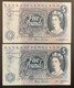 EMP B312 Serial Z68 256954 And B314 Serial 15A 858855 Five Pound Banknotes - 5 Pounds