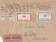 Lettre Recommandée Valeur Declarée 9600 Francs 22 Grammes Du 29 12 1949 Pour Les Usa A F60 RARE + F46 RRR - Ficticios