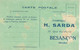 1924- Carte Postale Commerciale  H. SARDA  à Besançon ( Doubs )  ILLUSTREE De Montres à Gousset - Horlogerie