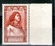 Variété Du N° 767a**_Papier Fin Et Transparent_ 25.00_bord De Feuille_2 Scans - Unused Stamps