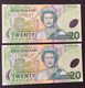 2 X 20 Dollar Polymer New Zealand Banknote, Serials BG 99316883 And 4. - Nuova Zelanda