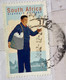 SOUTH AFRICA AIRMAIL USED COVER TO INDIA,2 STAMPS ,BUTTERFLY, POSTMAN ,CAPE TOWN CANCELLATION - Covers & Documents