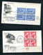 Delcampe - USA 1959 UN 17 Covers FDC In Blocks Of 4 14 Covers Corner Block With Inscription 12672 - Brieven En Documenten