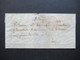 1826 Roter Stempel PP Beau De La Cour Eingangsstempel Lev. De 5 R Mit Krone / Direction La Roi Faltbrief Ohne Inhalt! - Entry Postmarks
