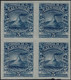 El Salvador 1896 Y&T 135B. Essai Non Dentelé En Bloc De 4. Série Courante, UPU, Volcan San Miguel Ou Chaparrastique - Volcans