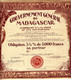 1942 GOUVERNEMENT GENERAL DE MADAGASCAR 3 ½% EMPRUNT OBLIGATION DE 5000 FRS V.SCANS - Banco & Caja De Ahorros