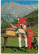 Mädchen, Trachten - (Postmark: Berwang Tirol 1970) - (Österreich / Austria) - Berwang