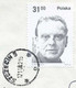 Poland Szczecin 1982 Airmail Cover, Mi 2811 C. Milosz (1911-2004), Poet, Polish Nobel Prize Winners - Avions