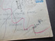 1924 Säerin Retour Beleg Stempel Retour A L'Envoyeur 532 Notaire In Bourgueil Nach Bordeaux Rückseitig 5 Stempel!! - Covers & Documents