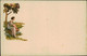 MONESTIER SIGNED 1910s POSTCARD - WOMAN UNDER THE TREE - SERIE 873 (2882) - Monestier, C.