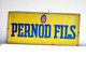 ANCIENNE PLAQUE TOLE PUBLICITAIRE PERNOD FILS - 37x16,5cm DECO VINTAGE D'ORIGINE        (2203) - Autres & Non Classés