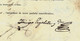 FAMILLE NOBLESSE D’EZPELETA  1839  Sign.  Inigo D’Ezpeleta Banque Negoce Navigation  Bordeaux  =>Huth Banque LONDRES - Autres & Non Classés