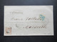 Spanien 23.3.1871 Michel Nr.107 EF Blauer Stempel PD Und K2 Espagne AMB Cette A Tar C Sarragone - Marseille - Storia Postale