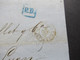 Spanien 1869 Michel Nr.90 EF Blauer Stempel PD Und K2 Espagne AMB Cette A Tar C Barcelona - Lyon - Lettres & Documents