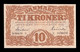 Dinamarca Denmark 10 Kroner 1943 Pick 31p (1) EBC+ XF+ - Danemark