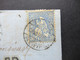 Schweiz 1869 Sitzende Helvetia Nr.33 EF PD Brief Basel - Vergeze Stempel Suisse - St. Louis AMB Faltbrief Mit Inhalt - Brieven En Documenten