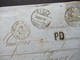 Schweiz 1869 Sitzende Helvetia Nr.33 EF PD Brief Basel - Vergeze Stempel Suisse - St. Louis AMB Faltbrief Mit Inhalt - Storia Postale