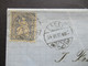 Schweiz 1873 Sitzende Helvetia Nr.33 EF PD Brief Basel - Cette Roter Stempel  Suisse BELF AMB Faltbrief Mit Inhalt - Covers & Documents