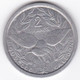 Nouvelle-Calédonie . 2 Francs 1973 Chouette, En Aluminium, Lec# 57 - New Caledonia