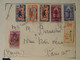 France Colonies Françaises Oubangui 1933 Lettre Recommandé De France Aviation à Bangui Pour Paris (avec 7 Timbres !) - Brieven En Documenten