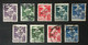 1929-1930 Dienstmarken Mi. 3, 4, 5, 7, 8, Aufdruck Mi. 13, 14, 15, 18 - Dienstmarken