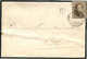 BELGIQUE - N°13A OBL. A BARRES DE DISTRIBUTION 4 + TAD CELLES + BOITE H SUR LETTRE DE LA BARONNE GILLES - 1863-1864 Medaglioni (13/16)