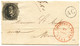 BELGIQUE - N°6 OBLITERATION A BARRES 167 + TAD CHIEVRES ATTRE + BOITE RURALE AC  SUR LETTRE SANS CORRESPONDANCE, 1851 - 1851-1857 Médaillons (6/8)