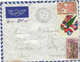 GUYANE FRANCAISE Lettre Par Avion 1936 Vignette Europe Brésil Via Natal - Lettres & Documents