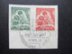 Berlin (West) 1951 Tag Der Briefmarke Nr.80 / 81 Sauberes Briefstück Mit SSt.vom Ersttag - Gebruikt