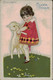 MAUZAN SIGNED 1910s  POSTCARD - GIRL & SHEEP - N.302/4 (3133) - Mauzan, L.A.