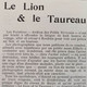 1899 ROUBAIX - ARÈNES - LE LION ET LE TAUREAUX  - LA VIE AU GRAND AIR - Magazines - Before 1900