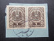 Delcampe - Österreich 1920 / 21 Wappen 5 Briefstücke Alle Mit Perfin / Firmenlochung! Gestempelt Wien - Used Stamps